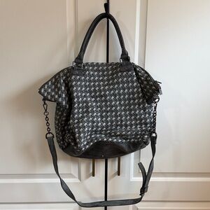 Deux Lux Gray Woven Travel Bag NWOT